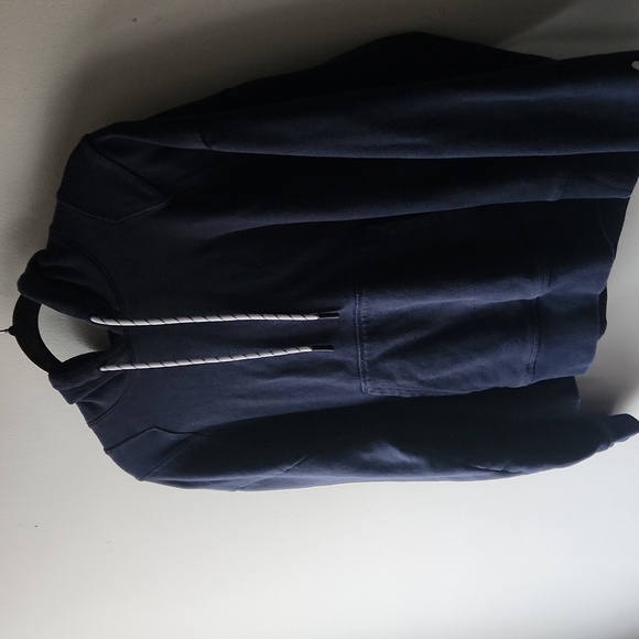 Peloton Dark Blue Rib Insert Pullover Hoodie, size M - Picture 4 of 12